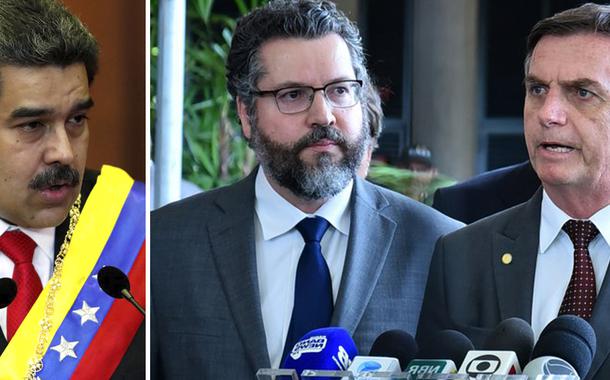 Nicolás Maduro, Ernesto Araújo e Jair Bolsonaro