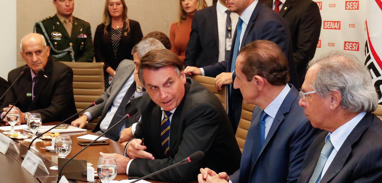 Bolsonaro em reunião na Fiesp