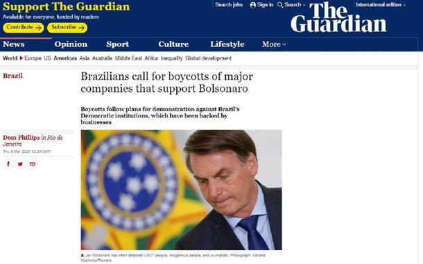 The Guardian com Bolsonaro