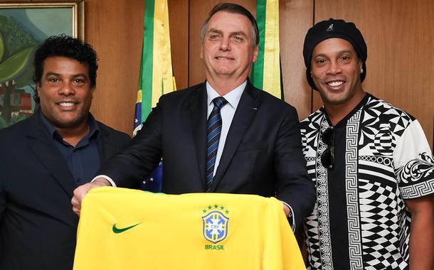 Roberto de Assis, Jair Bolsonaro e Ronaldinho Gaúcho
