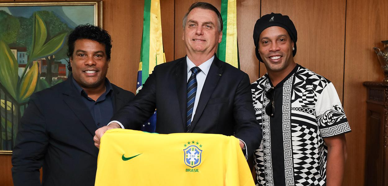 Roberto de Assis, Jair Bolsonaro e Ronaldinho Gaúcho