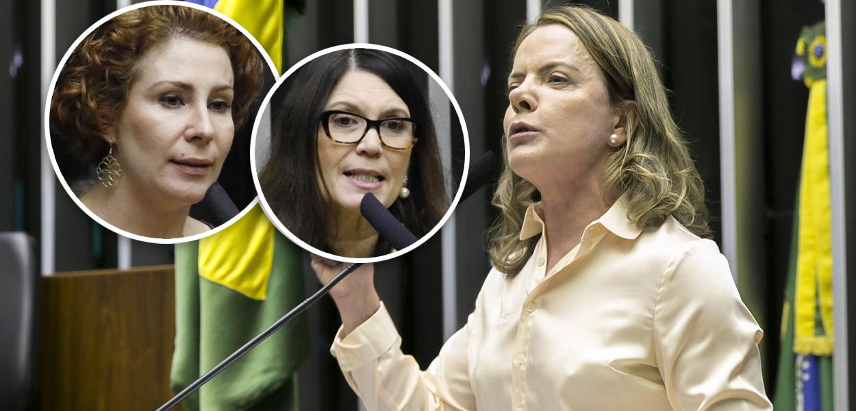 Carla Zambelli, Bia Kicis e Gleisi Hoffmann