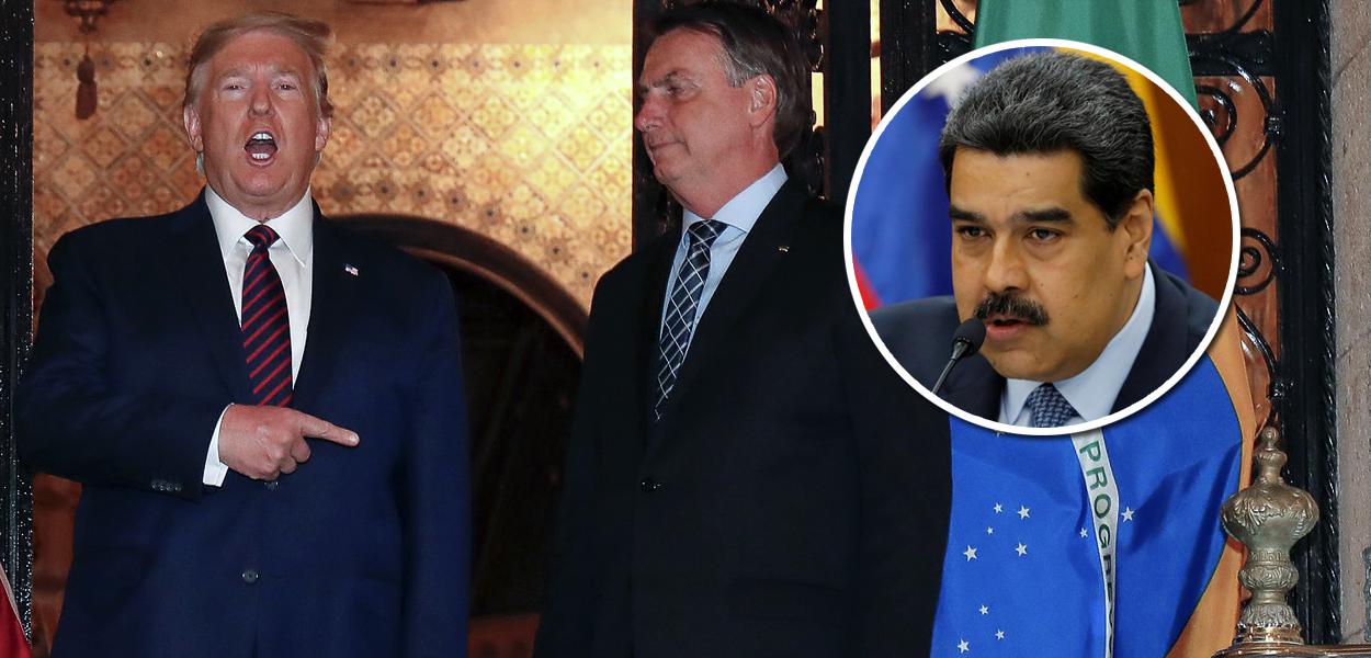 Donald Trump, Jair Bolsonaro e Nicolas Maduro