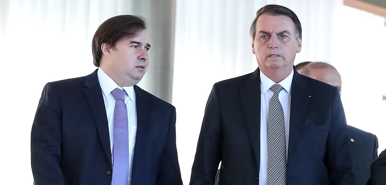 Rodrigo Maia e Jair Bolsonaro