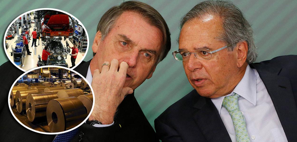 Jair Bolsonaro e seu ministro da Economia, Paulo Guedes