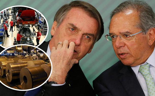 Jair Bolsonaro e seu ministro da Economia, Paulo Guedes