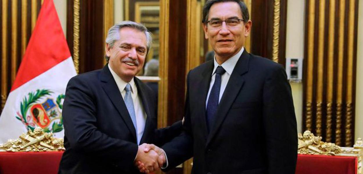 Alberto Fernández e Martín Vizcarra