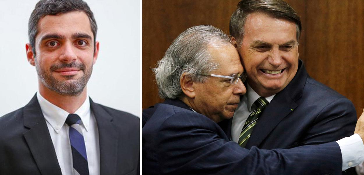 Bruno Boghossian; Paulo Guedes e Jair Bolsonaro