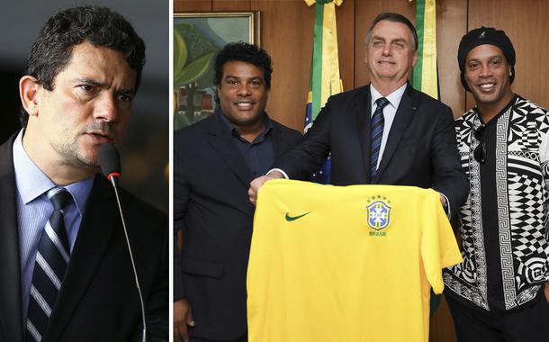 Sérgio Moro; Assis, Jair Bolsonaro e Ronaldinho