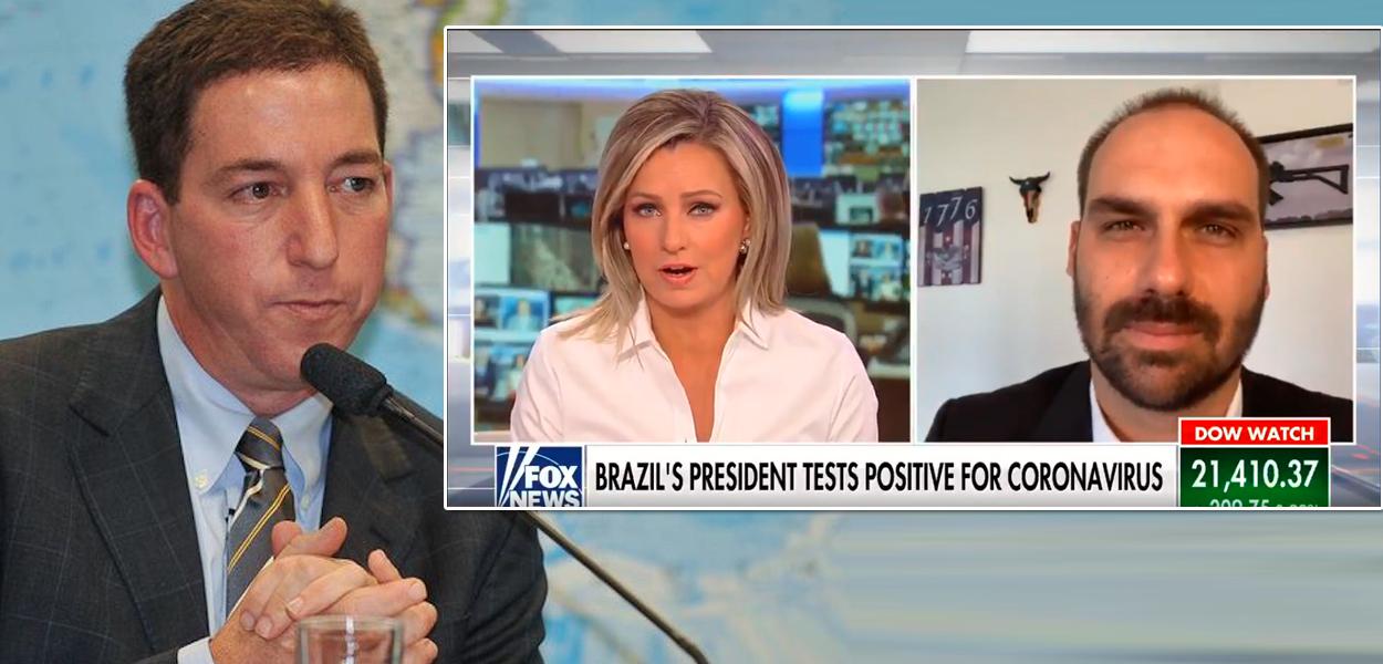 Glenn Greenwald / Eduardo Bolsonaro em entrevista à Fox