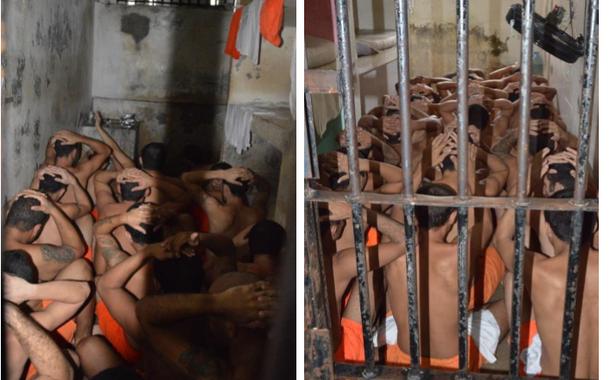 Imagens de presídio no Ceará feitas pelo Mecanismo Nacional de Prevenção e Combate à Tortura durante inspeção em março do ano passado mostra presos amontoados em celas