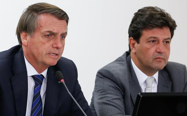 Jair Bolsonaro e  Ministro da Saúde Luiz Henrique Mandetta