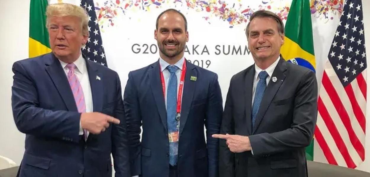 Trump, Eduardo e Jair Bolsonaro