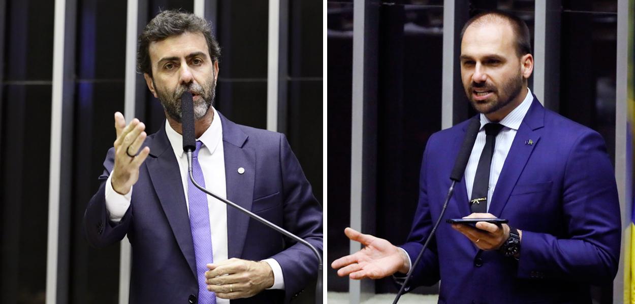 Deputados Marcelo Freixo (PSOL) e Eduardo Bolsonaro (PSL)