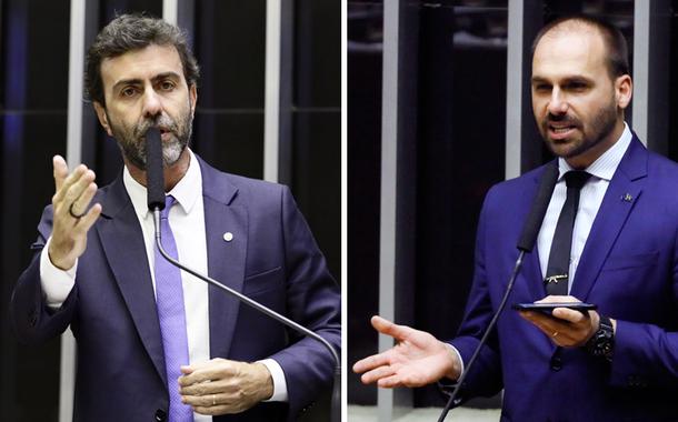 Deputados Marcelo Freixo (PSOL) e Eduardo Bolsonaro (PSL)