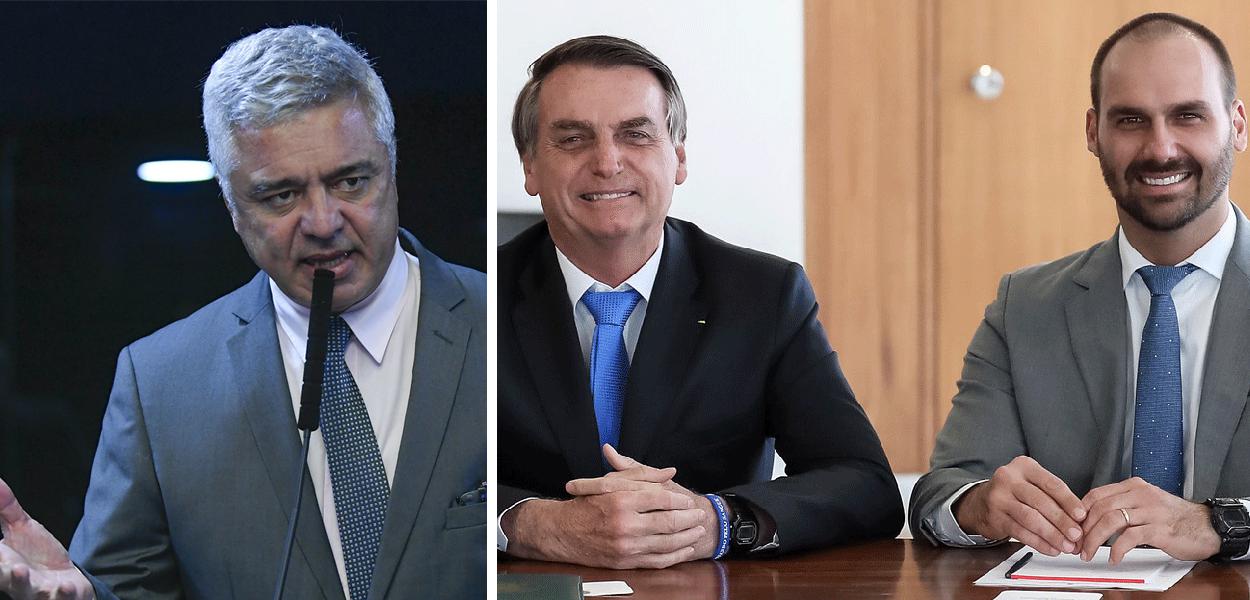 Major Olímpio, Jair e Eduardo Bolsonaro