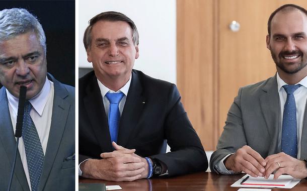 Major Olímpio, Jair e Eduardo Bolsonaro