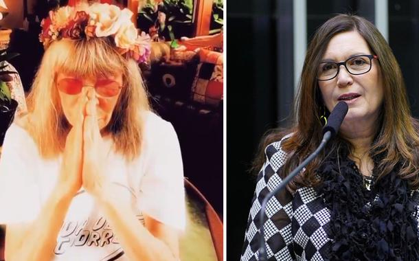 Deputada do PSL, Bia Kicis faz piada com vídeo de Rita Lee sobre coronavírus e é detonada na internet.