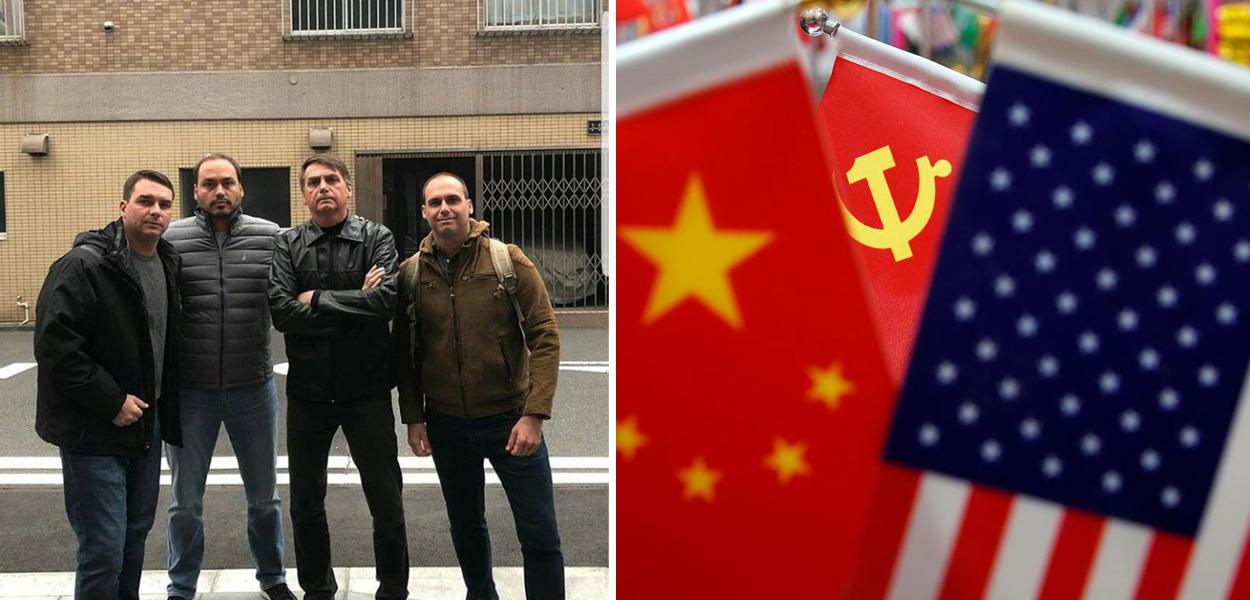 Flávio Bolsonaro, Carlos Bolsonaro, Jair Bolsonaro e Eduardo Bolsonaro