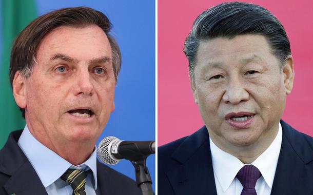 Jair Bolsonaro e o presidente da China, Xi Jinping