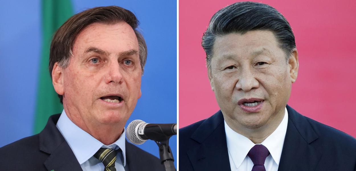 Jair Bolsonaro e o presidente da China, Xi Jinping