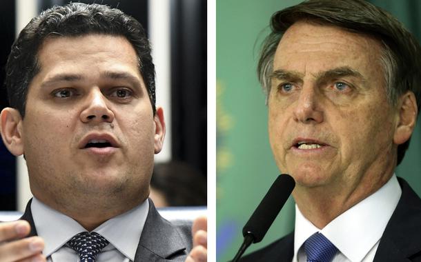 Presidente do Senado, Davi Alcolumbre, e Jair Bolsonaro