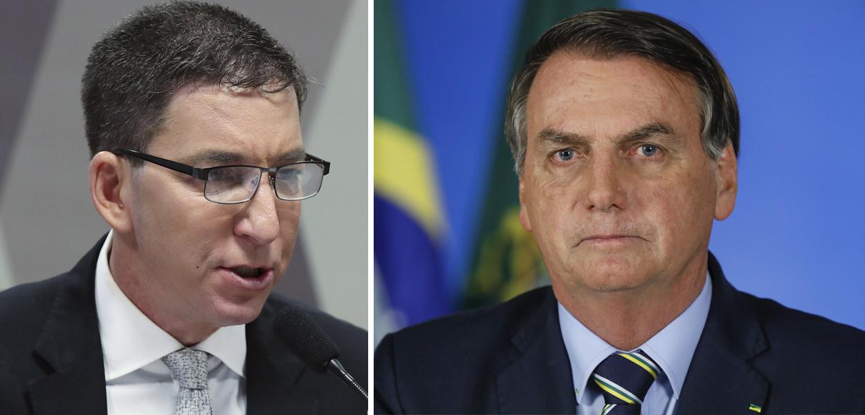 Glenn Greenwald e Jair Bolsonaro