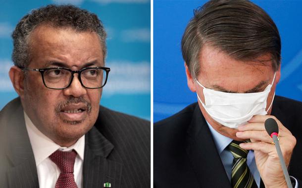 Tedros Adhanom Ghebreyesus e Jair Bolsonaro
