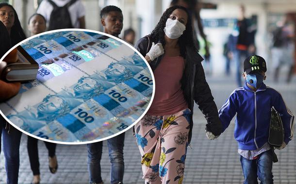 Pessoas caminham utilizando máscaras de proteção no Rio de Janeiro (RJ)
