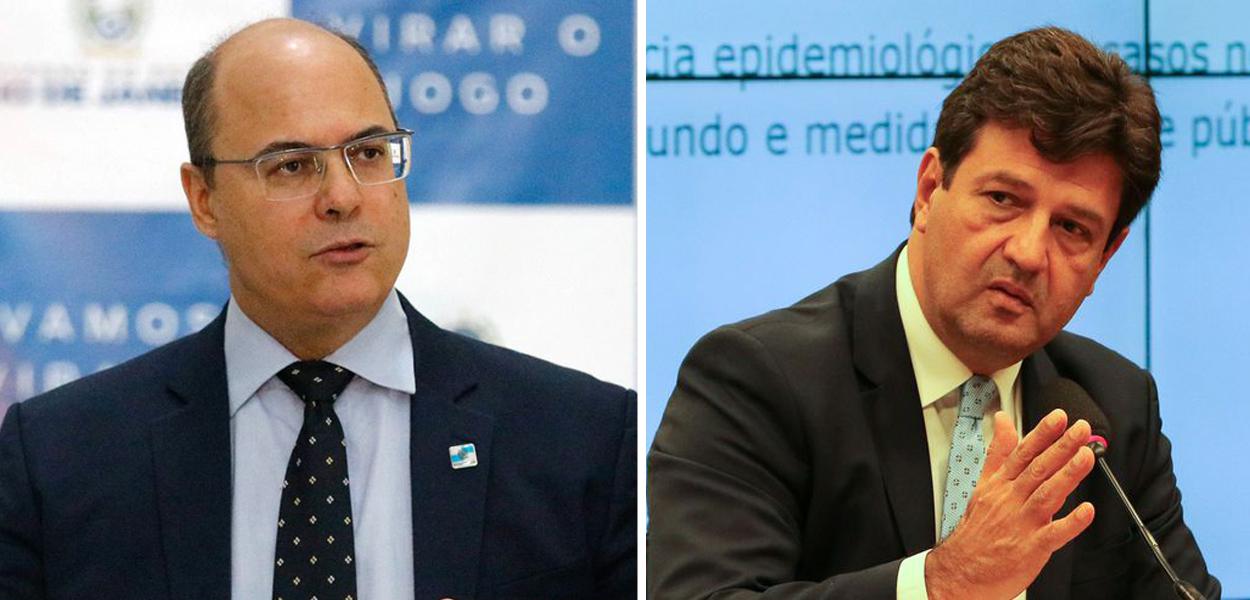 Governador do Rio, Wilson Witzel, e ministro da Saúde, Luiz Henrique Mandetta