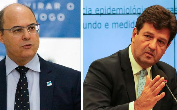 Governador do Rio, Wilson Witzel, e ministro da Saúde, Luiz Henrique Mandetta