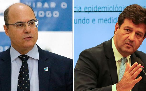 Governador do Rio, Wilson Witzel, e ministro da Saúde, Luiz Henrique Mandetta