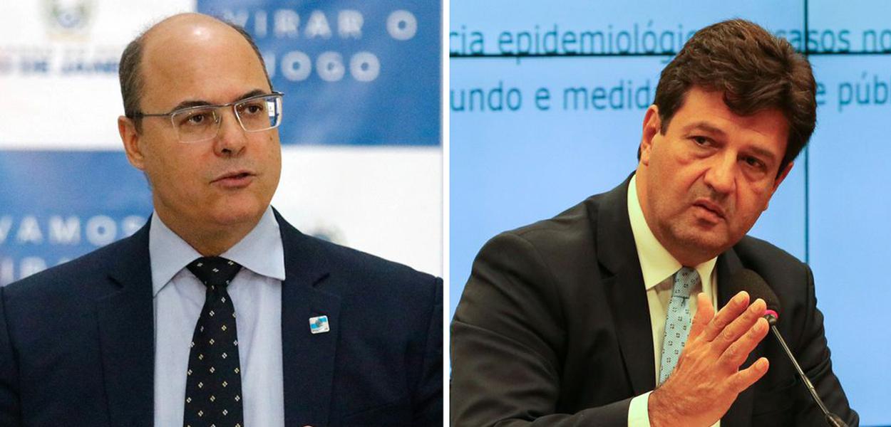 Governador do Rio, Wilson Witzel, e ministro da Saúde, Luiz Henrique Mandetta
