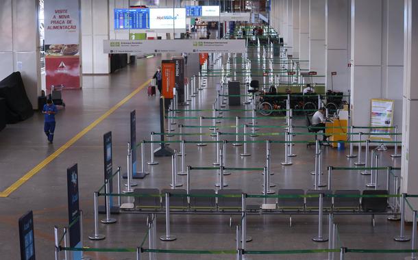 Aeroporto Internacional Juscelino Kubitschek, terceiro maior aeroporto do Brasil com pouca movimentação de passageiros