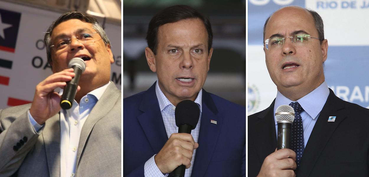 Flávio Dino, João Doria e Wilson Witzel
