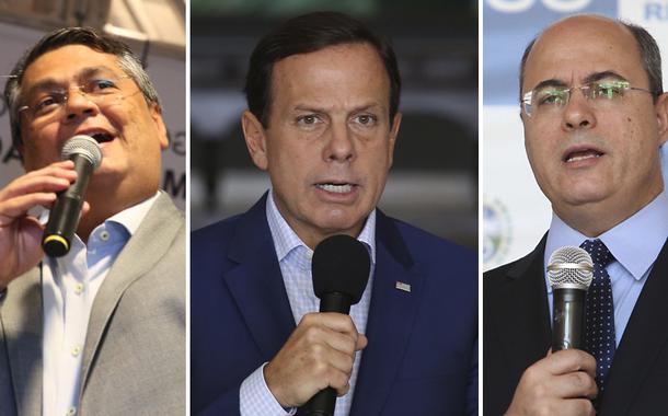 Flávio Dino, João Doria e Wilson Witzel