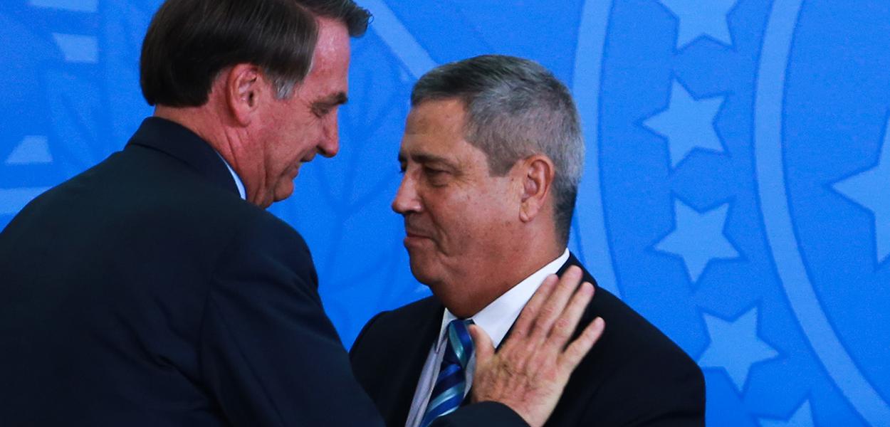 Jair Bolsonaro e Walter Souza Braga Netto