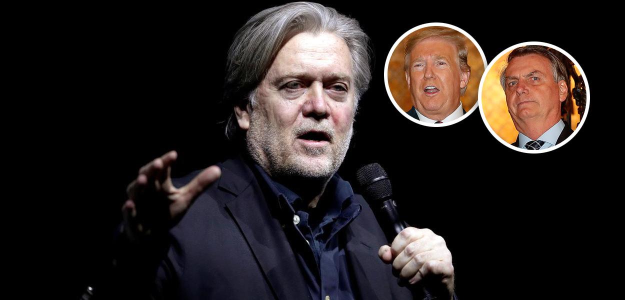 Steave Bannon, Donald Trump e Jair Bolsonaro