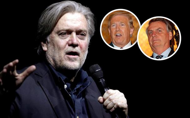 Steave Bannon, Donald Trump e Jair Bolsonaro