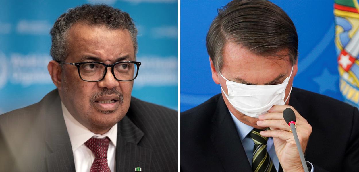 Tedros Adhanom Ghebreyesus e Jair Bolsonaro