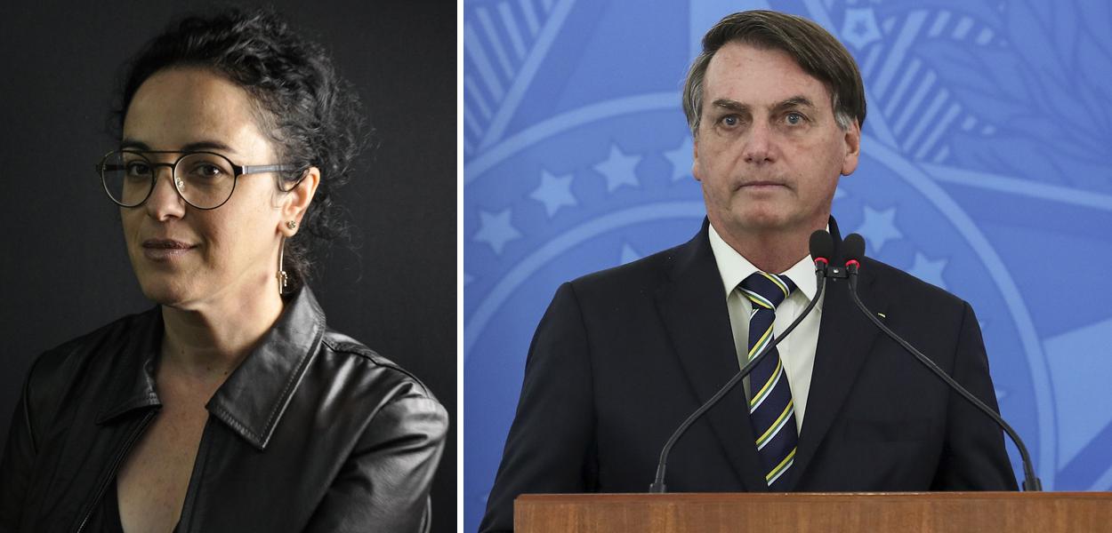 Marcia Tiburi e Jair Bolsonaro