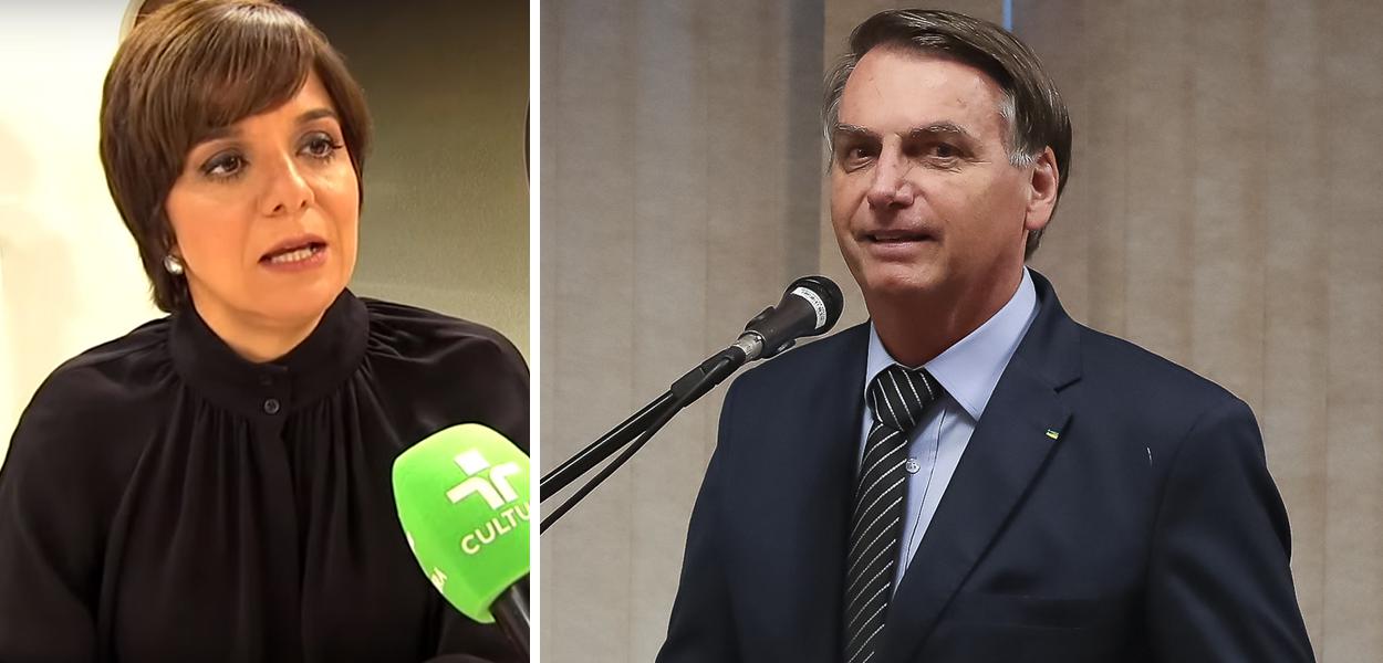 Vera Magalhães e Jair Bolsonaro