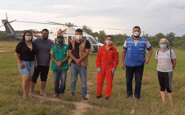 Equipe médica que chegou em Santo Antônio do Içá