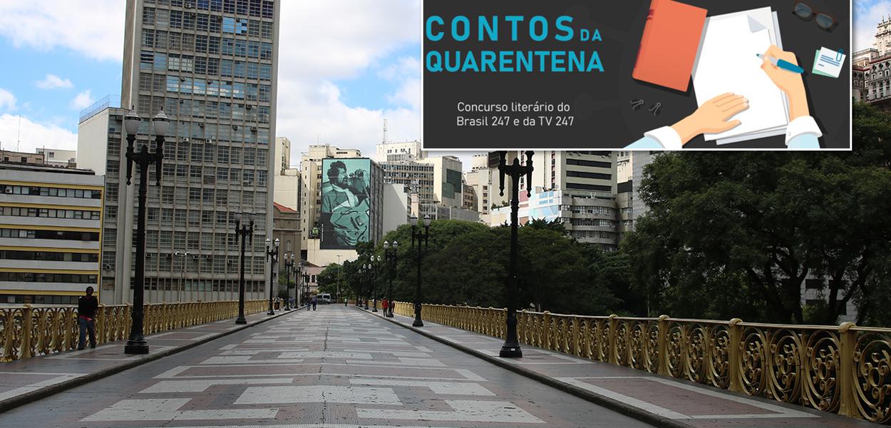 Viaduto Santa Ifigênia durante a quarentena.