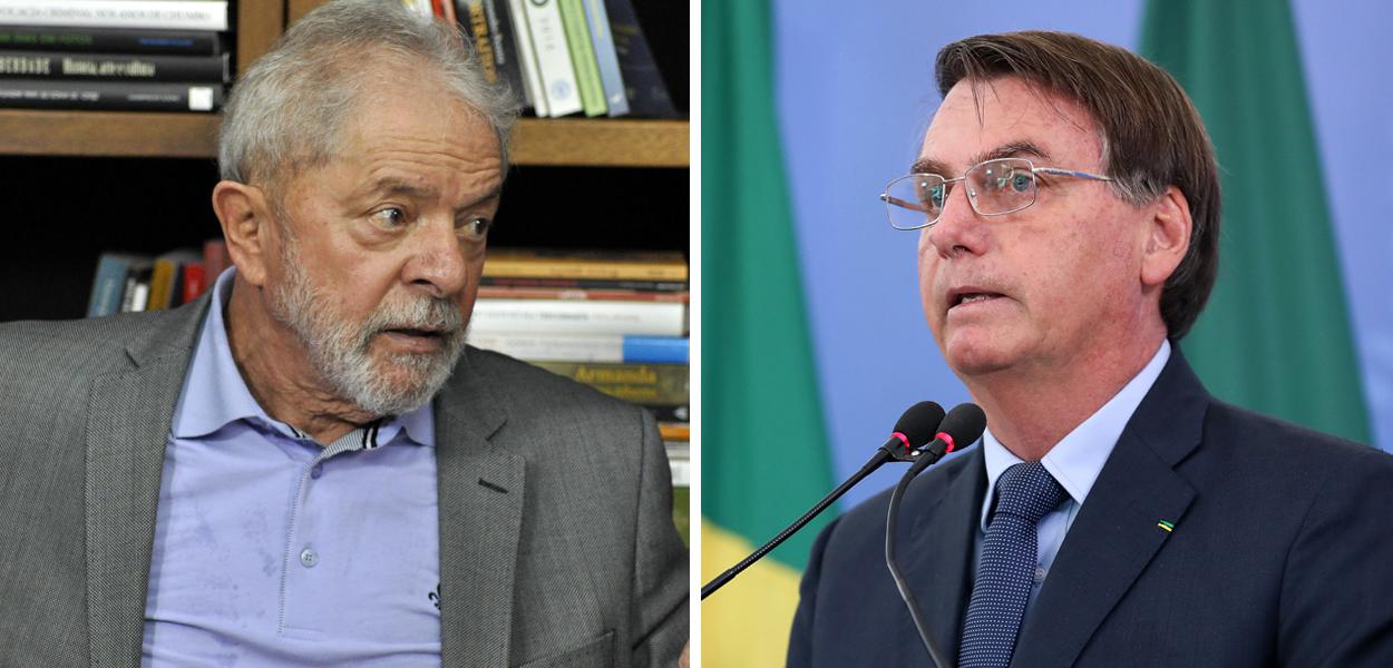 Ex-presidente Lula e Jair Bolsonaro