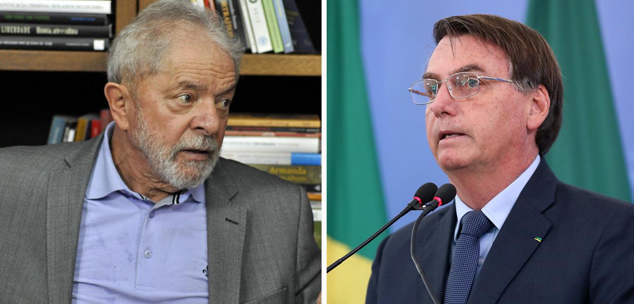 Ex-presidente Lula e Jair Bolsonaro