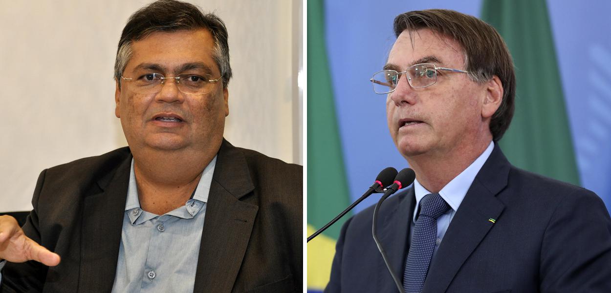 Flávio Dino e Jair Bolsonaro