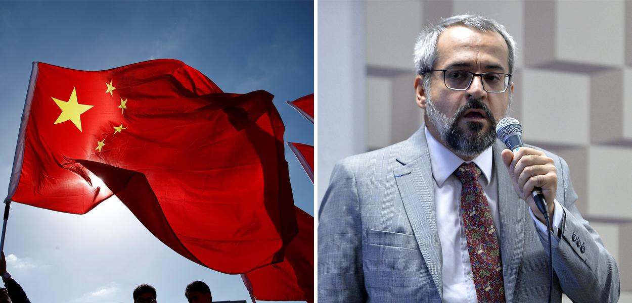 Bandeira daChina e Abraham Weintraub