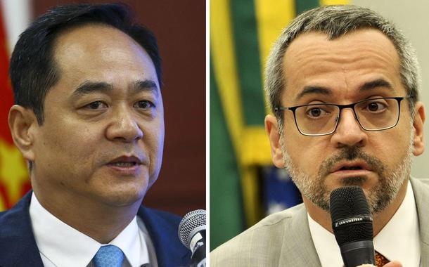 Embaixador chinês Yan Wanming e o ministro Abraham Weintraub