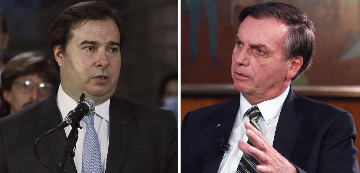 Rodrigo Maia e Jair Bolsonaro